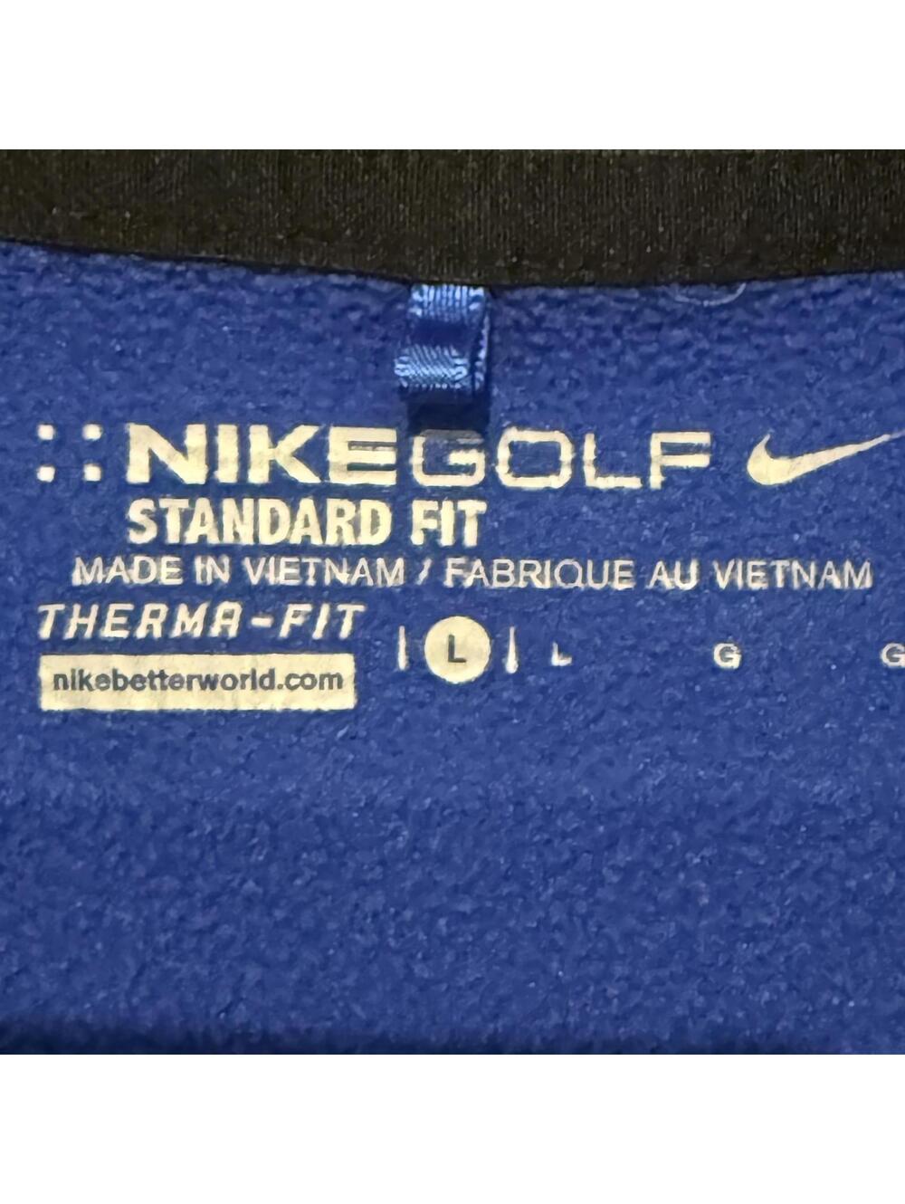 Nike Golf Men's Long Sleeve Blue & Grey Therma Fit Quarter Zip Large - Picture 4 of 7